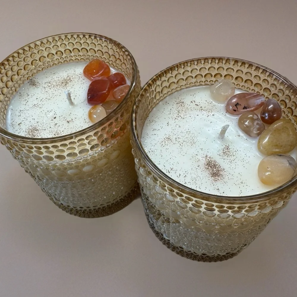 2 Non Toxic Beaded Scented Candle